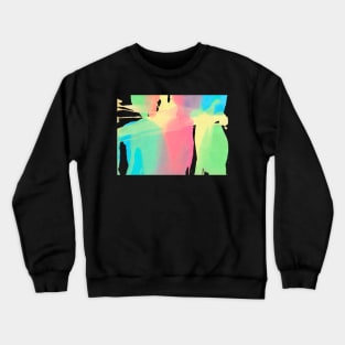 Abstact Rainbow Watercolor Art Crewneck Sweatshirt